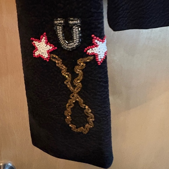 BMW Vintage Black Embroidered Horse Jacket; Has shoulder pads; Size M - Picture 5 of 9